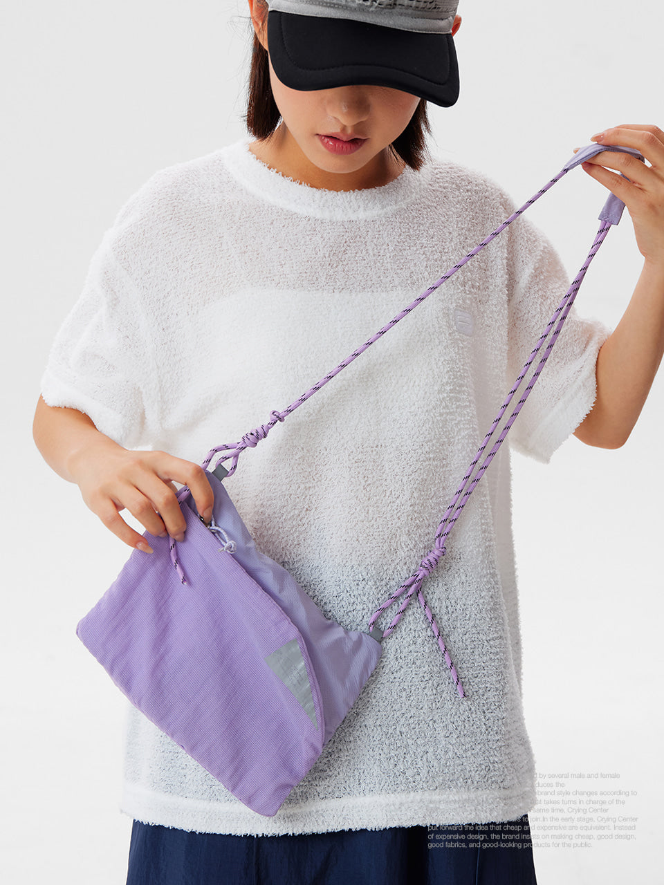 CryingCenter Mesh Button Point Hip Sack