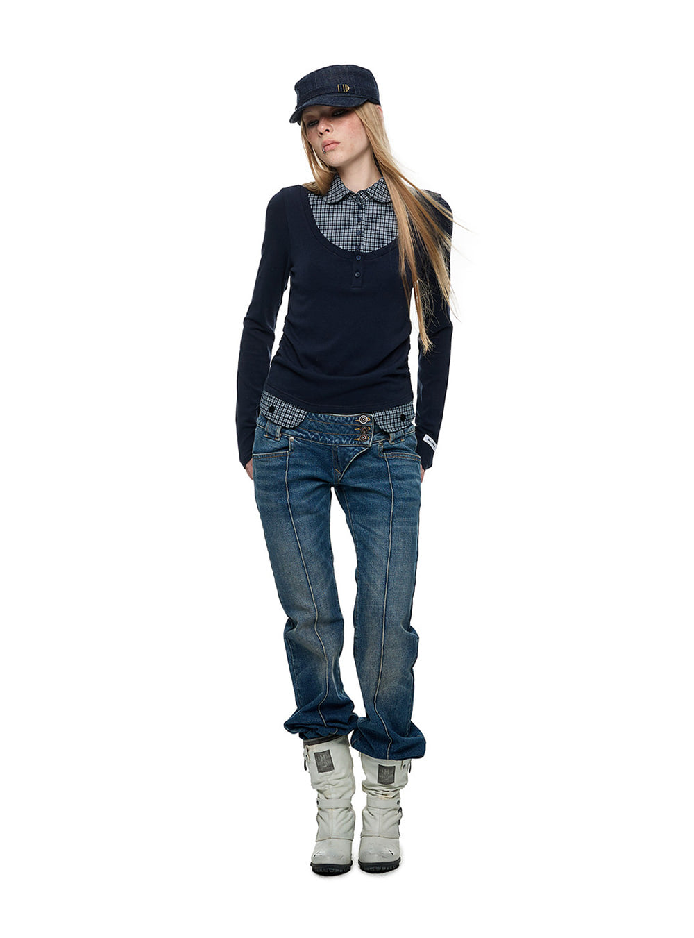 Riot Layered Check Base Top (2color)