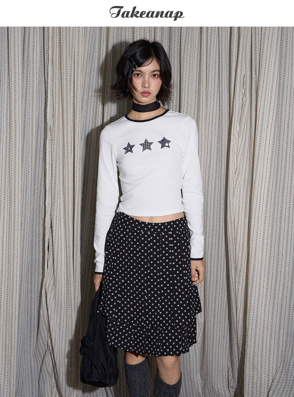 Triple Star Patch Long Sleeve Top