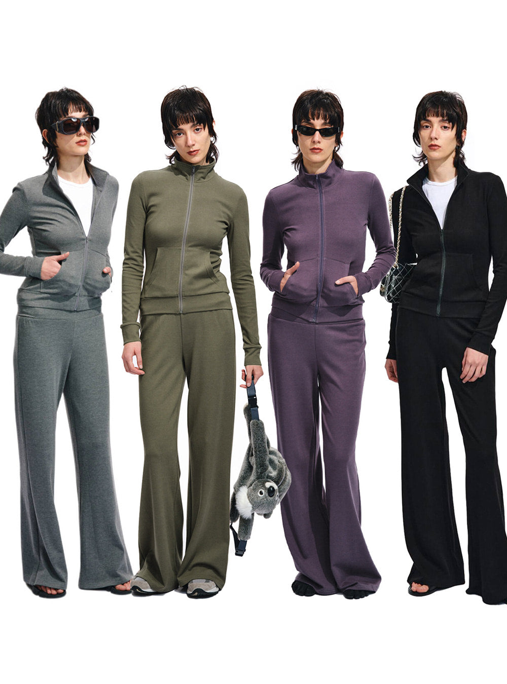 Velour Silence Zip-Up & Pants (4color)