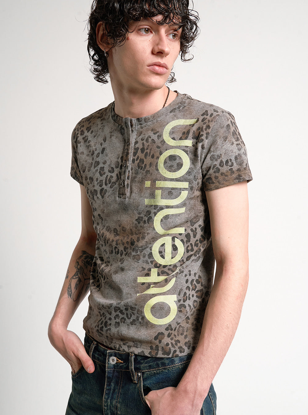 Attention Leopard Print T-Shirt