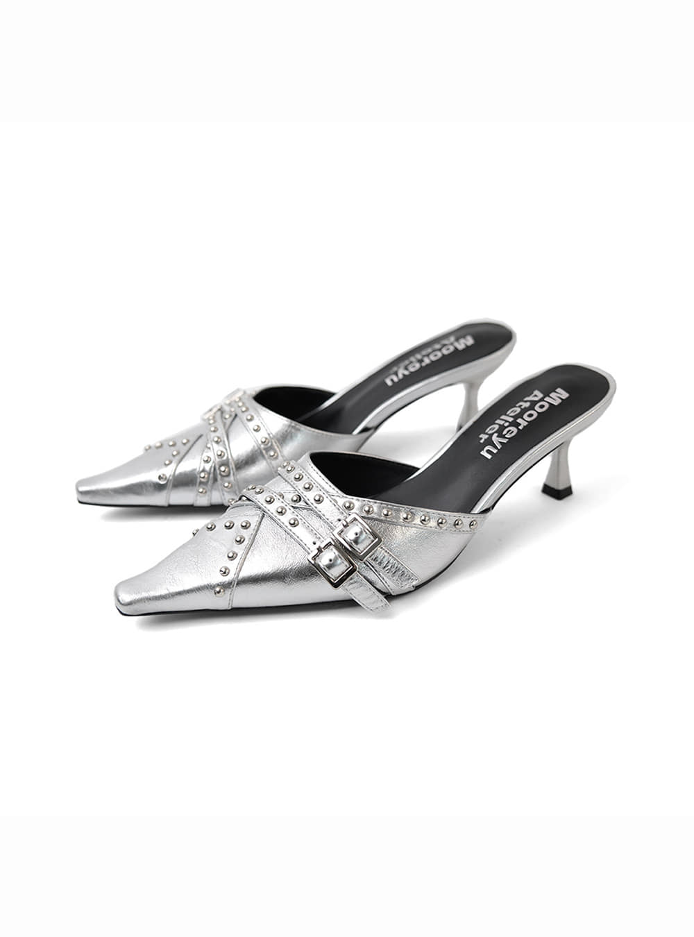 Chrome Ritual Mule Heels