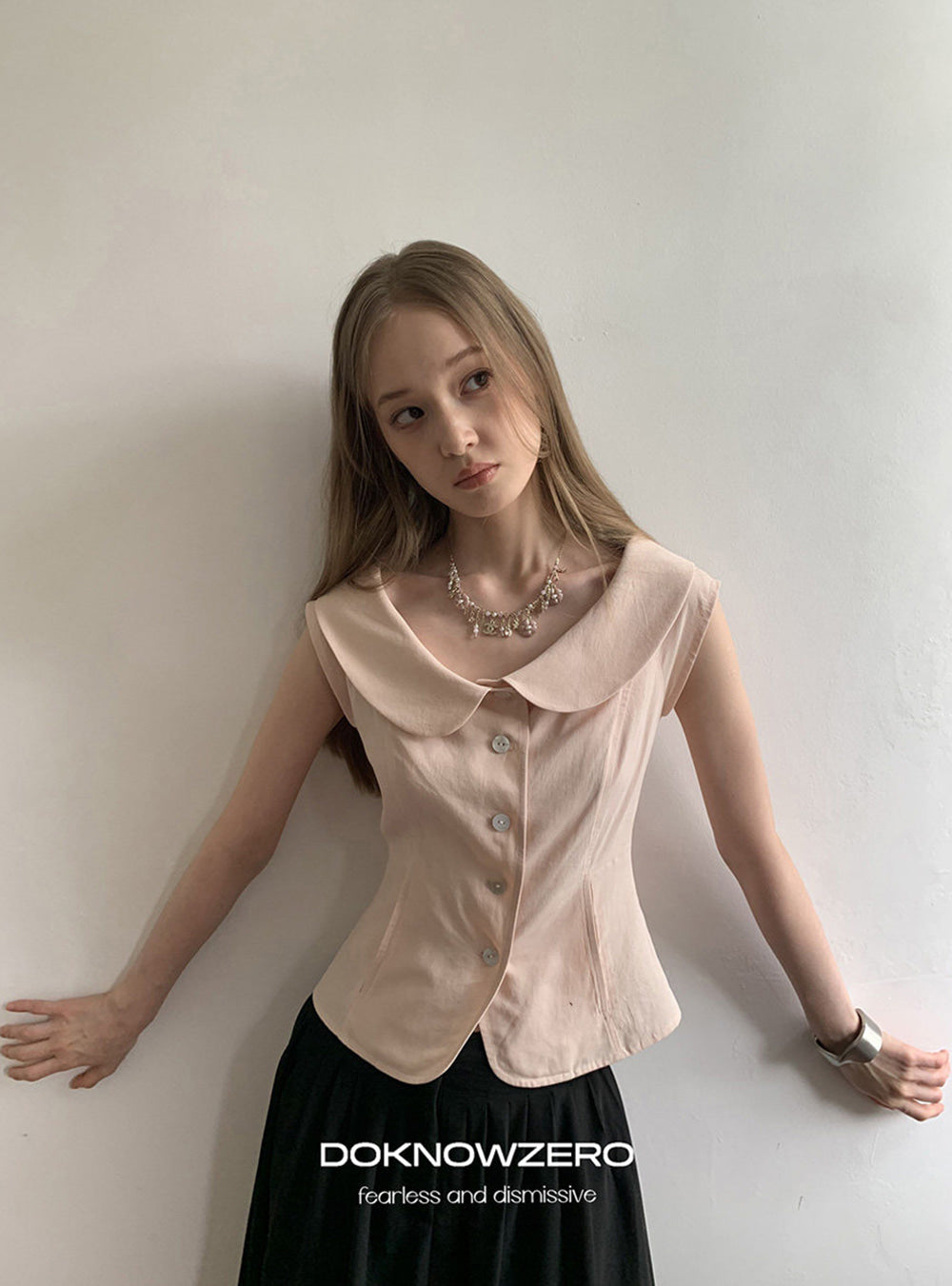 Muted Peter Pan Blouse (2color)