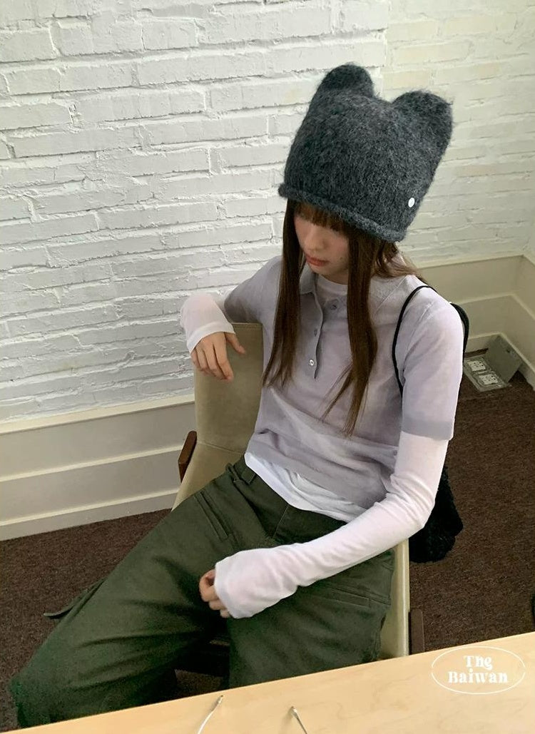 TRIA SELECT | FLUFFY CAT EARS WOOL CAP【ID:TN00085】