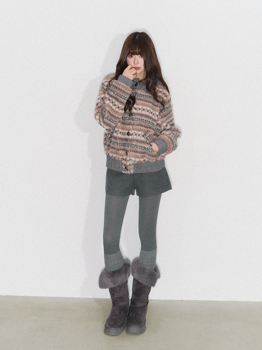 THELIGHT | RETRO CASUAL KNIT JACKET【ID:TN00091】