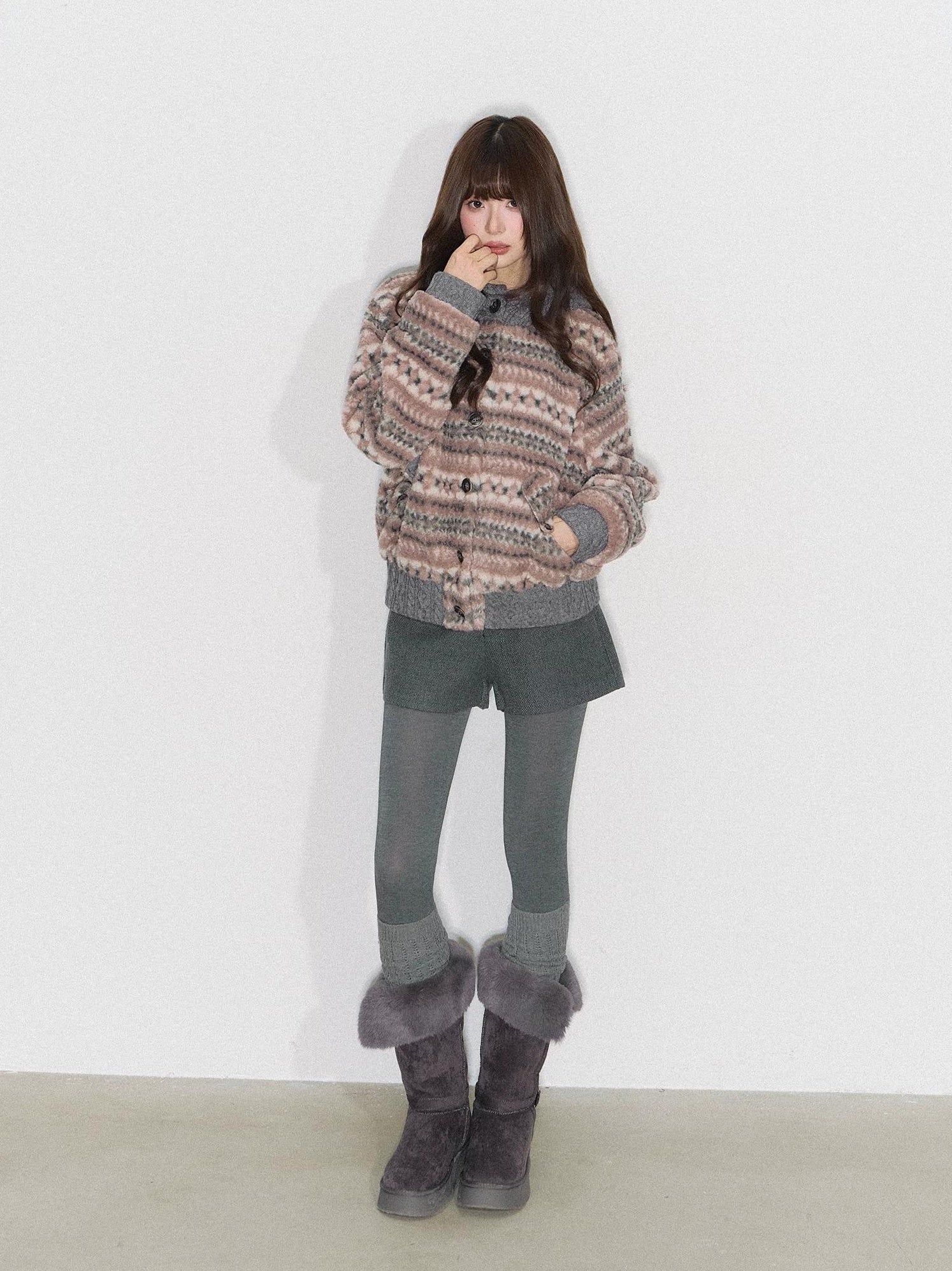 THELIGHT | RETRO CASUAL KNIT JACKET【ID:TN00091】