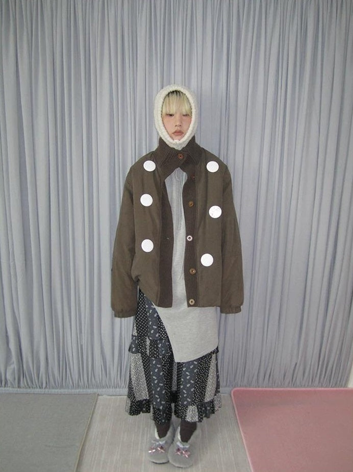 3months | KOREAN KNIT SPLICE CARDIGAN【ID:TN00061】