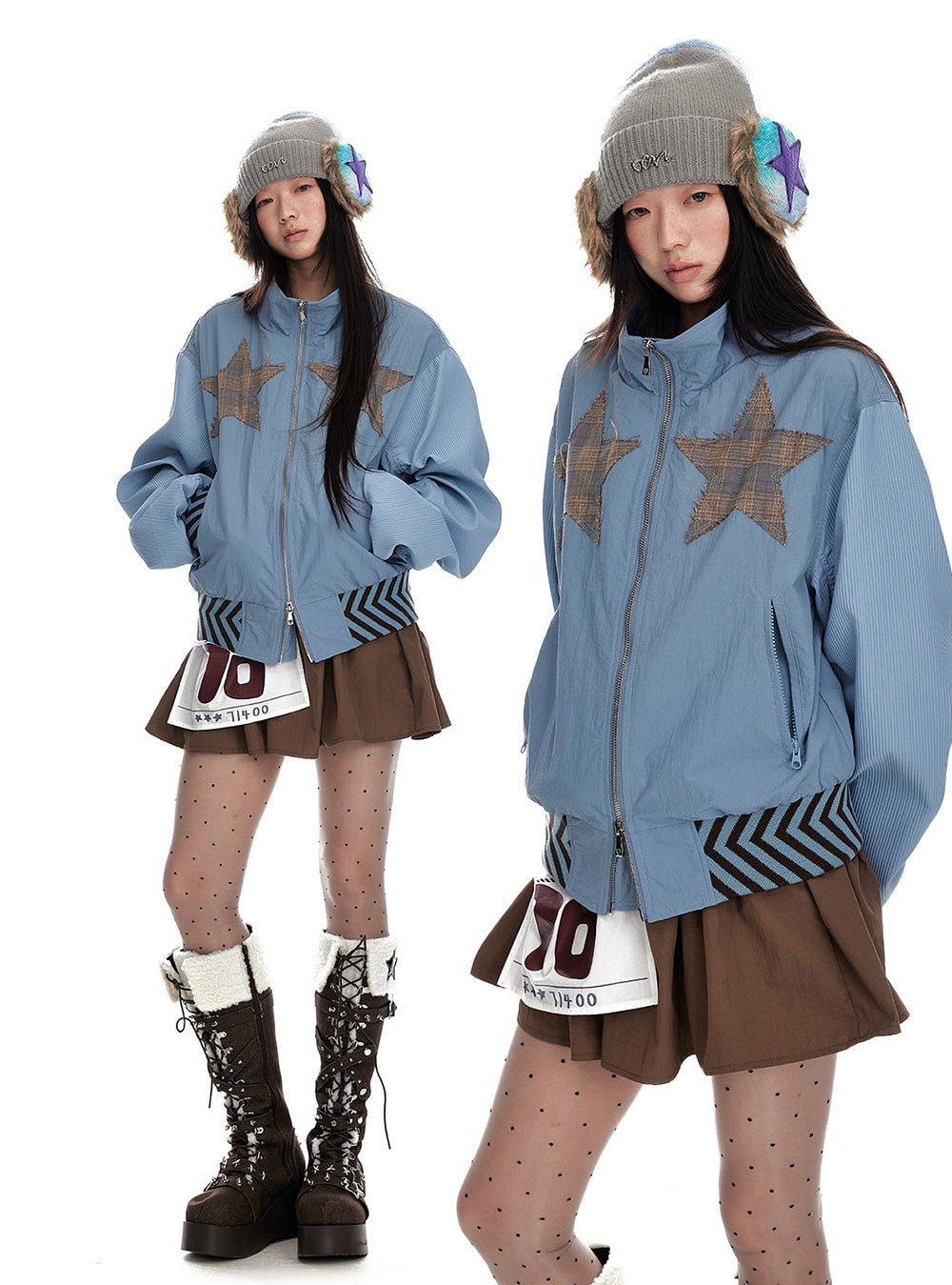 Star'S Fairy Tale Double Zipper Jacket