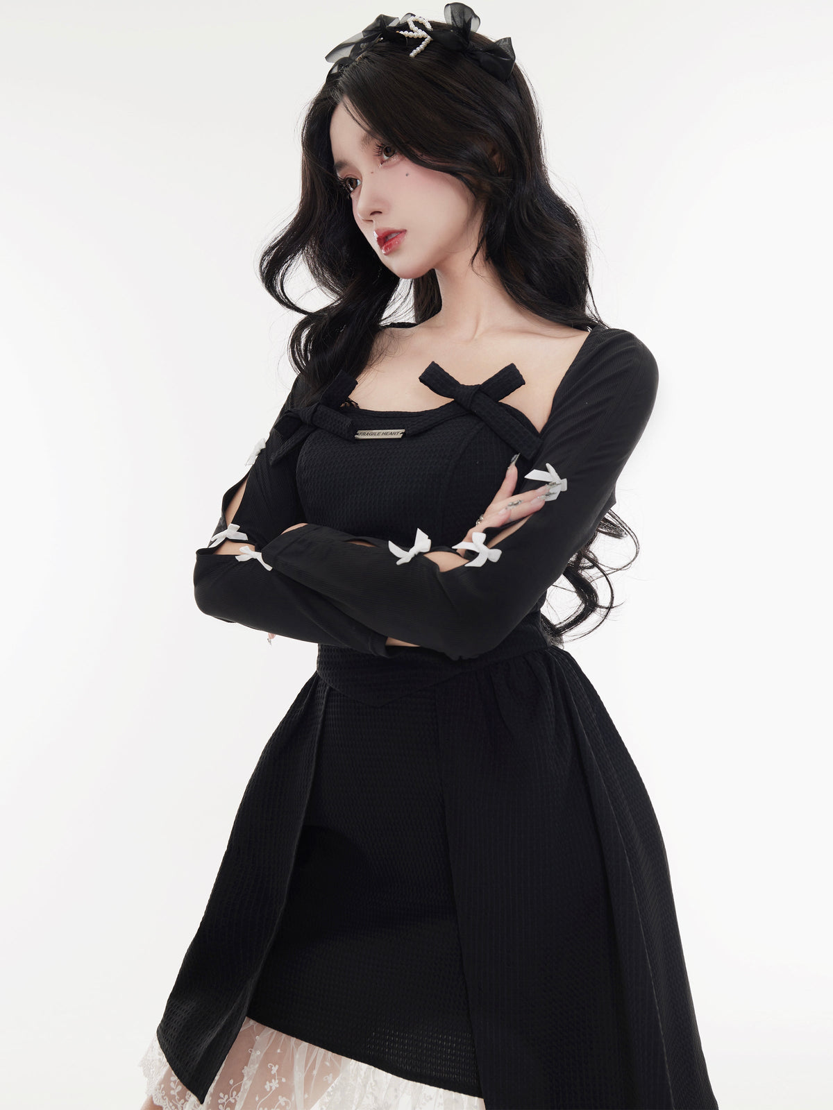Bolero Cardigan Adorned With Bows