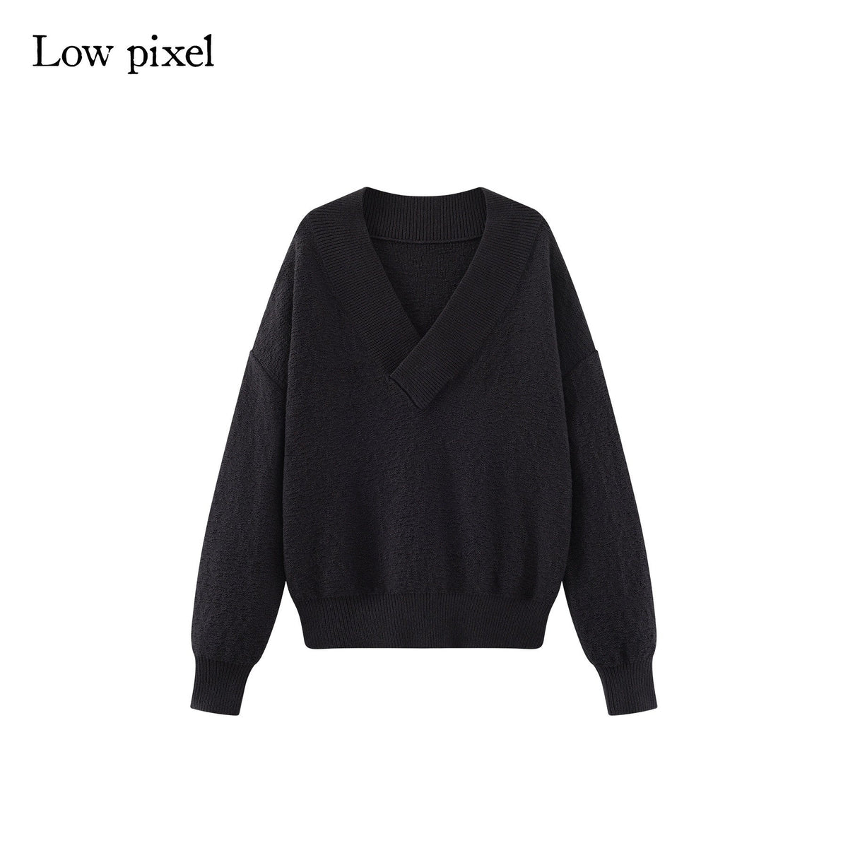 Knitted Wool Blend Loose Street Style Women Two Piece Set Navy Mini Shorts