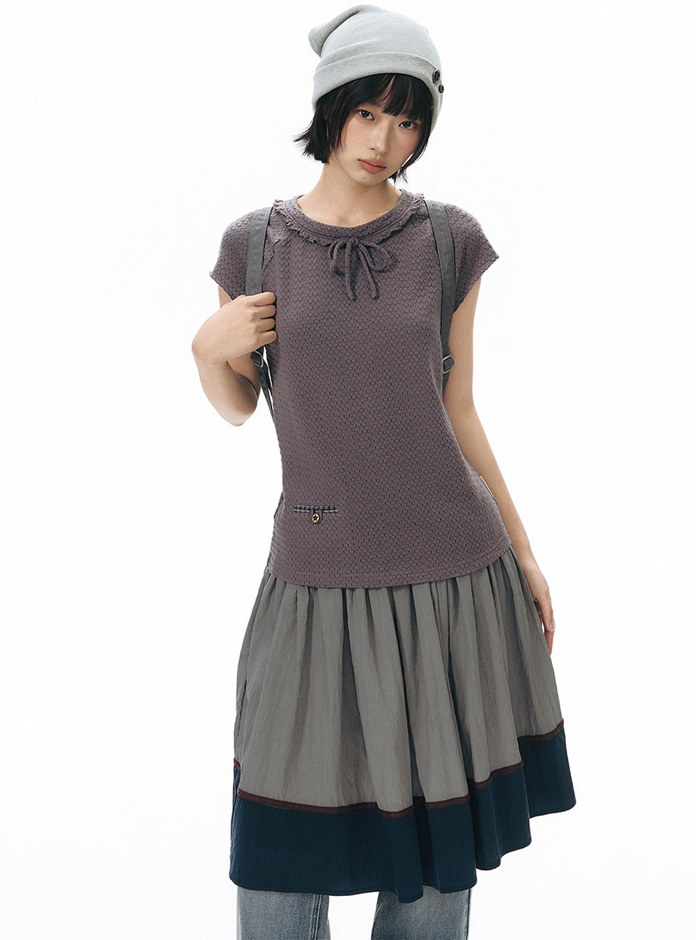 Vintage Hem Flare Skirt (2color)