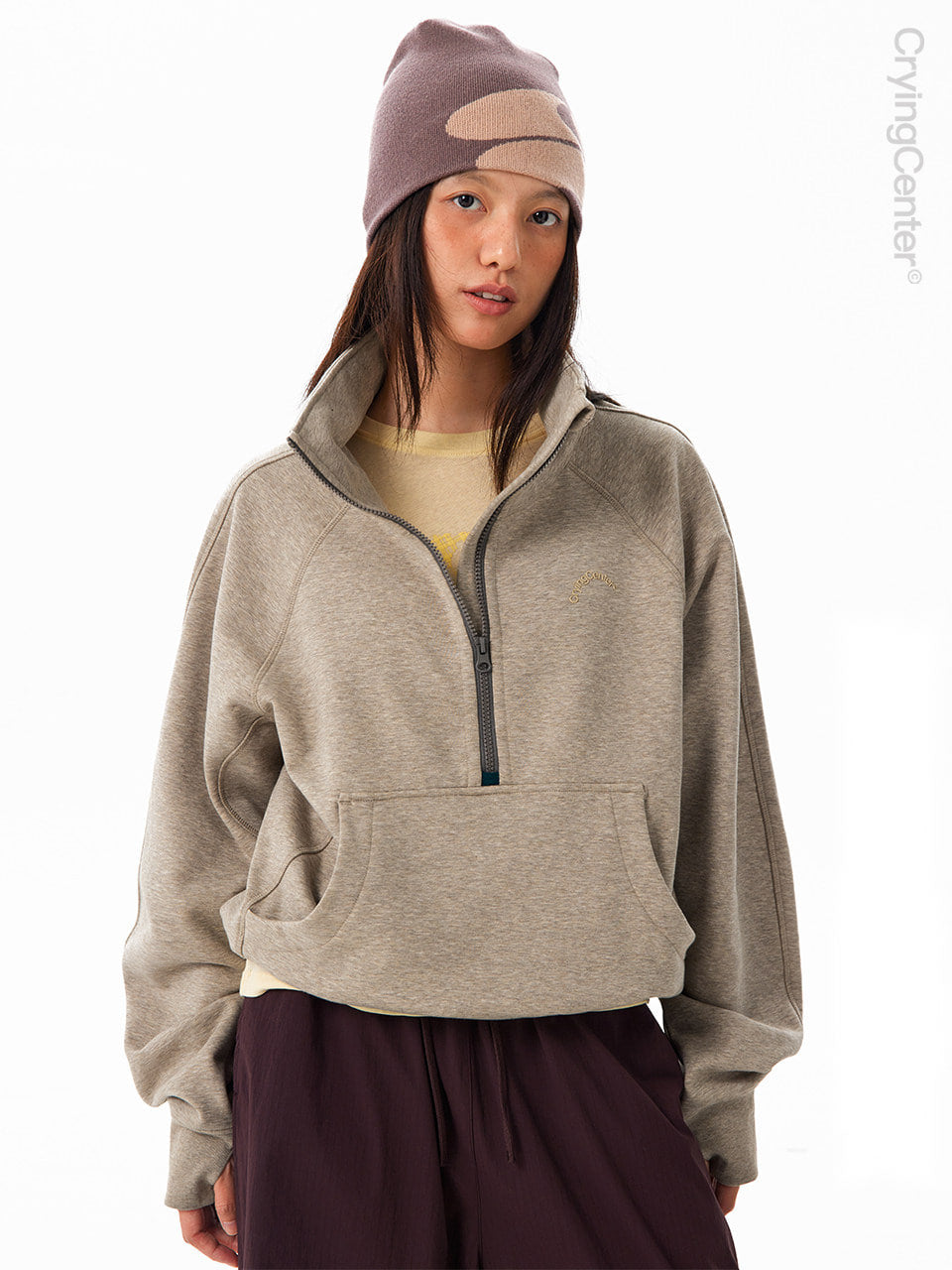 CryingCenter Pullover Zip-Up Sweatshirt