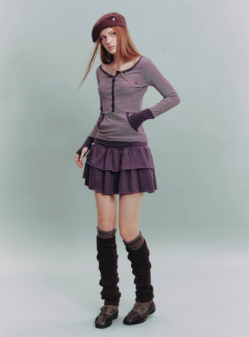 Ruffle Layered Mini Skirt (2color)