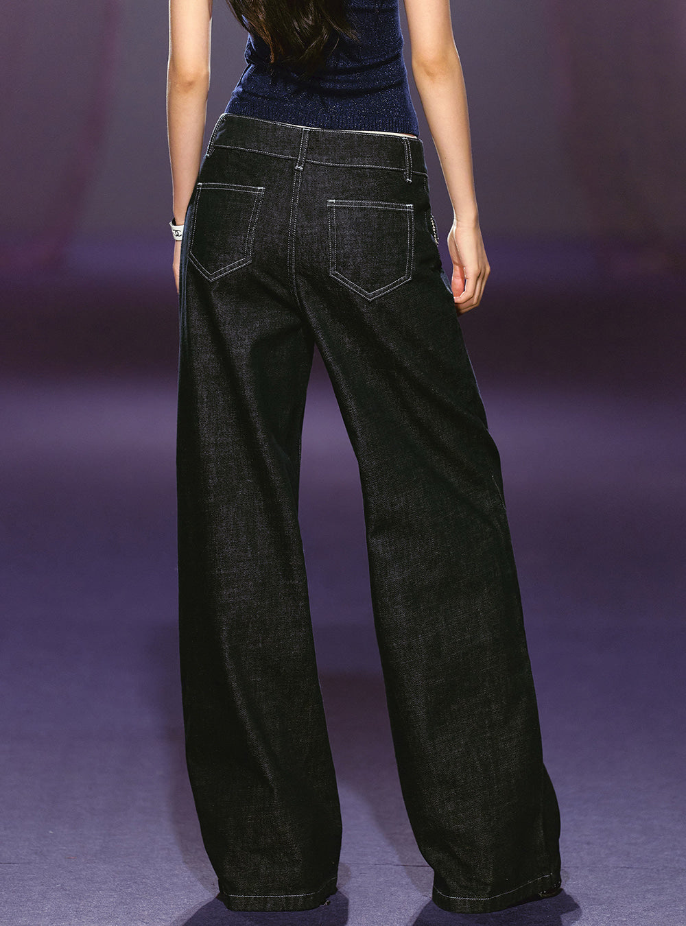 Obsidian Curve Wide Denim