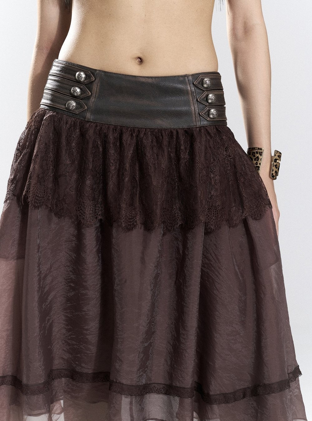 Nocturne Lace Panel Skirt