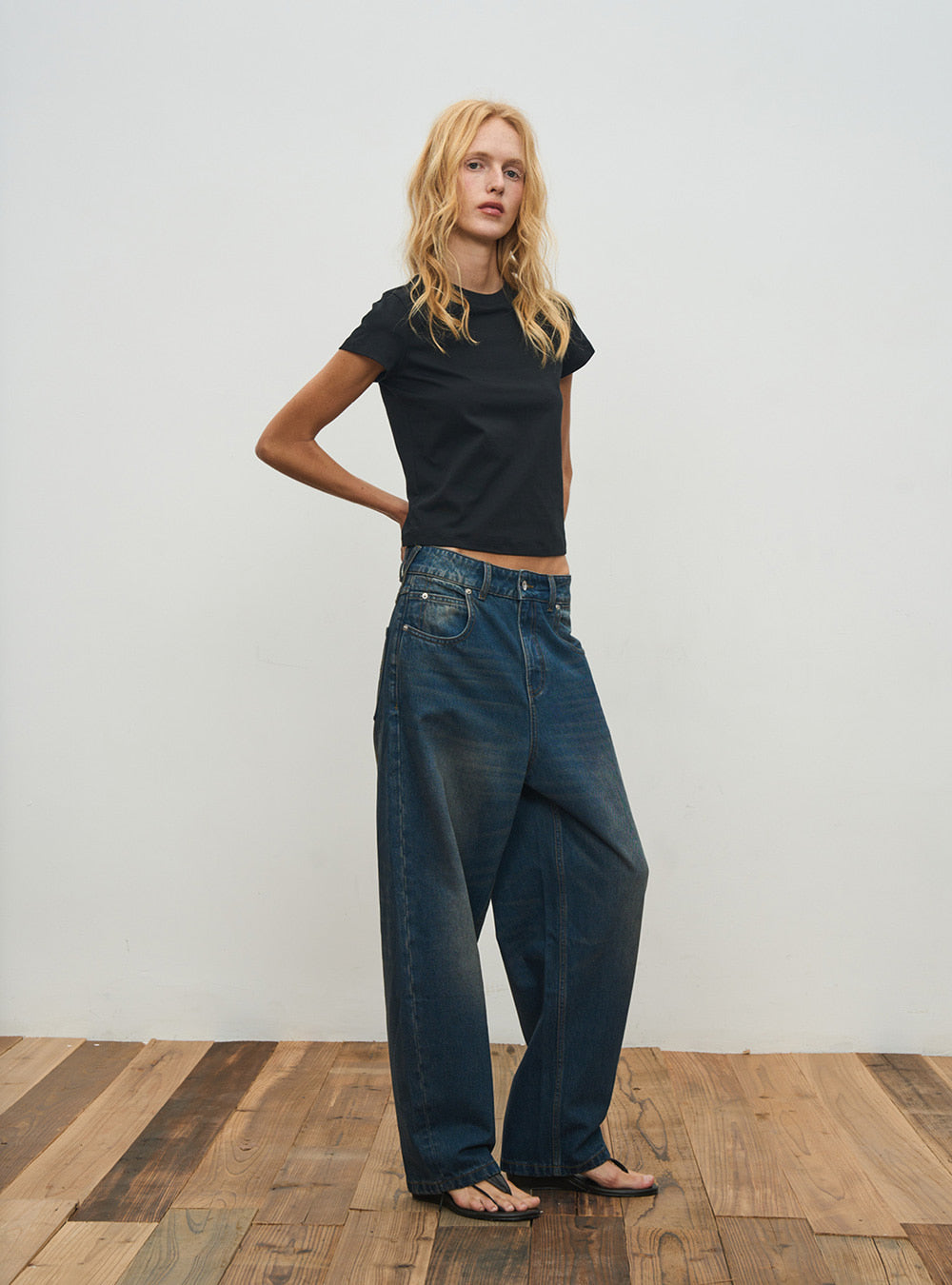 Classic Mid-Low Rise Denim Pants