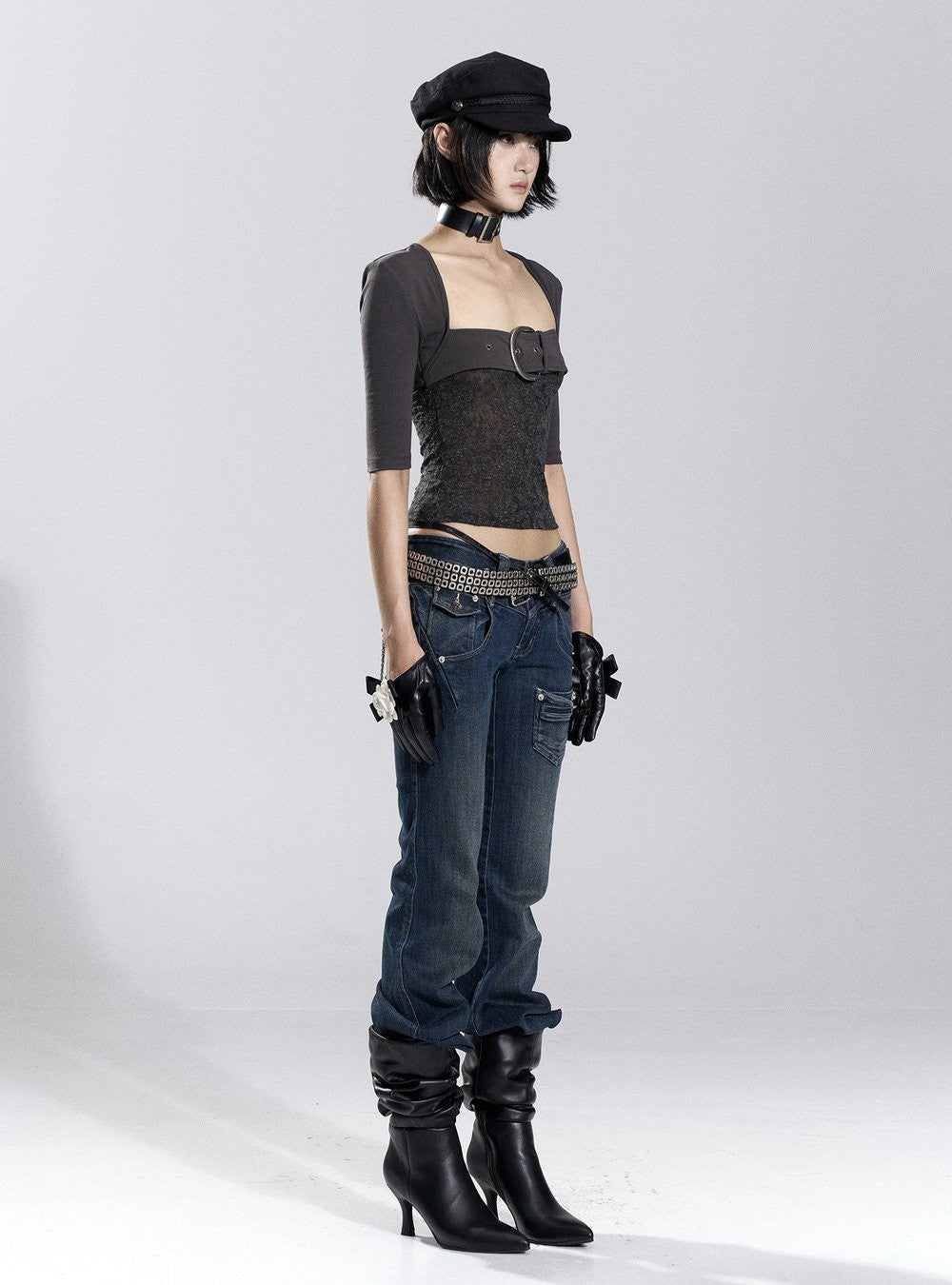 Fade Chain Denim Pants