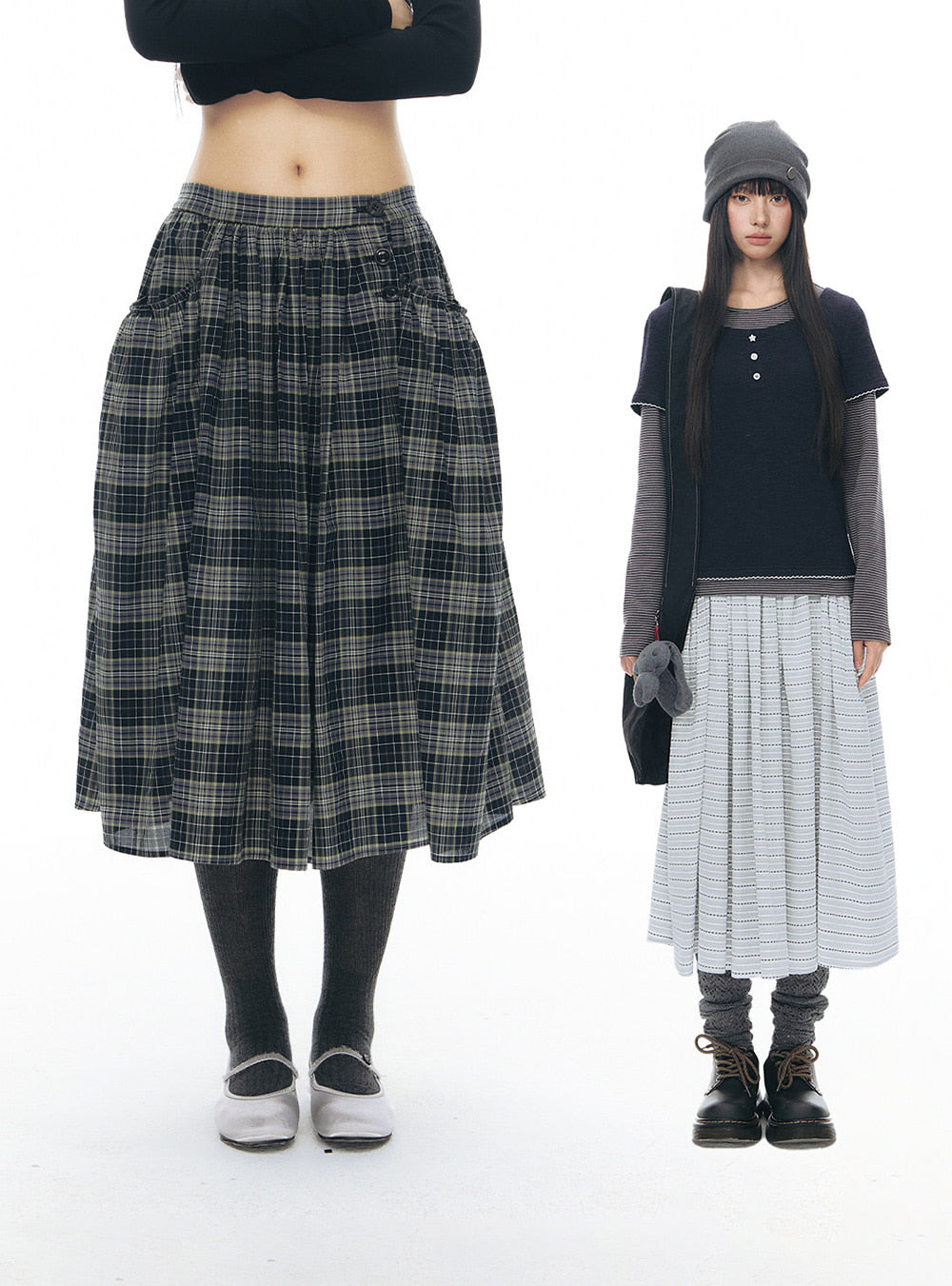 Soft Volume Flare Skirt (2color)