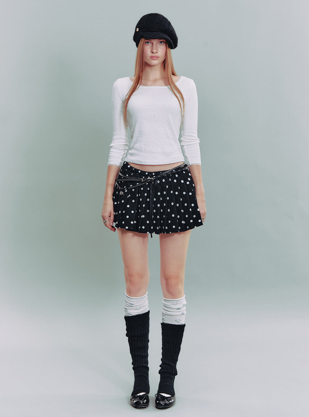 Scallop Trim Cotton Top