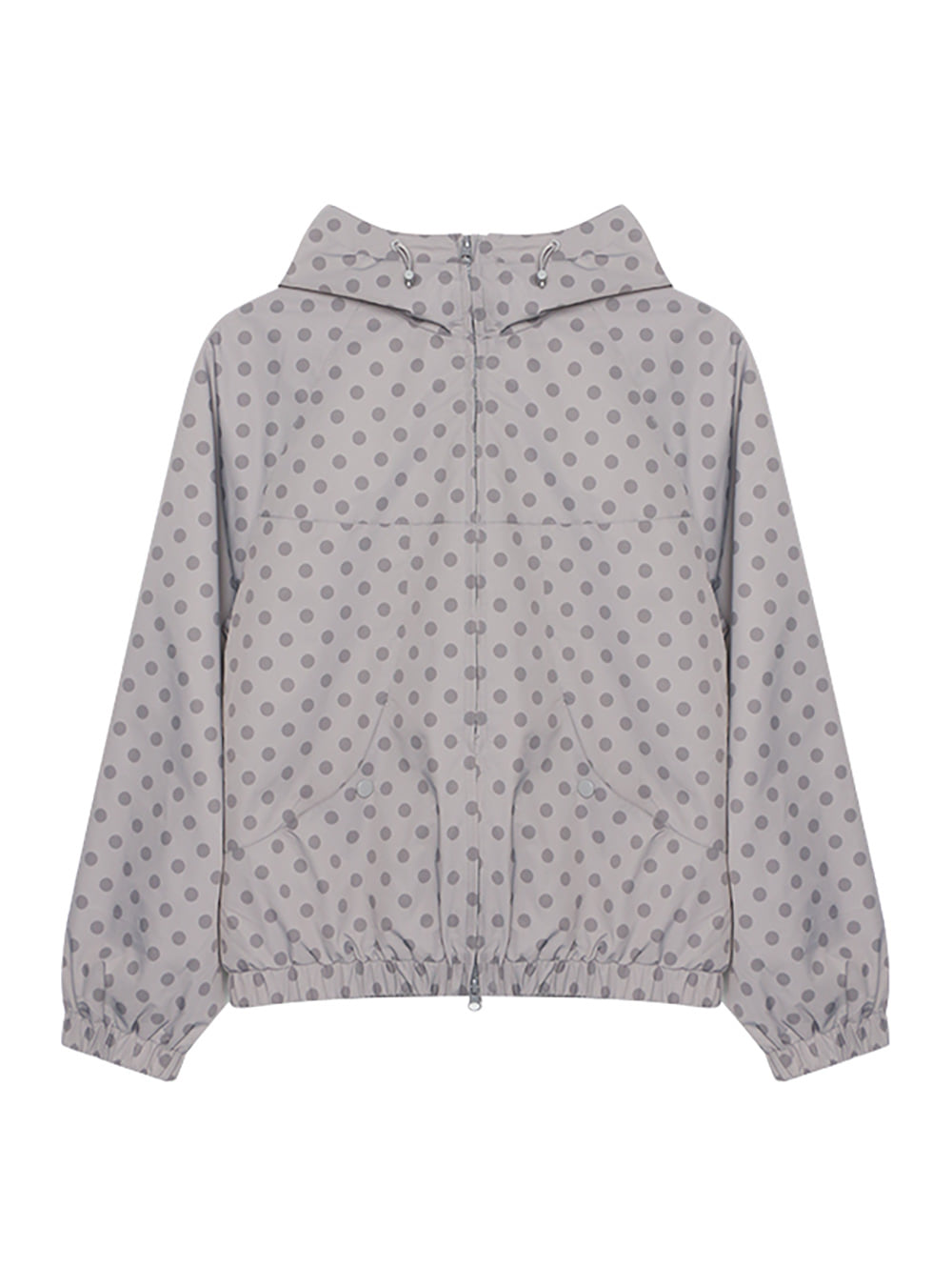 Ash Gray Polka Dot Windbreaker