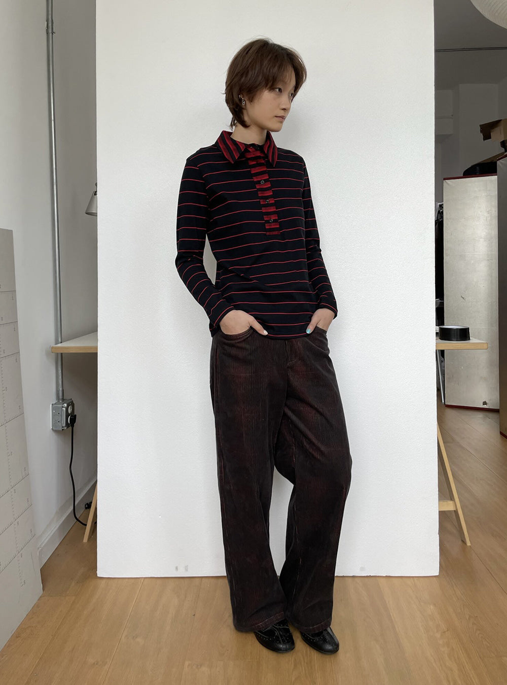 Corduroy Layered Pants