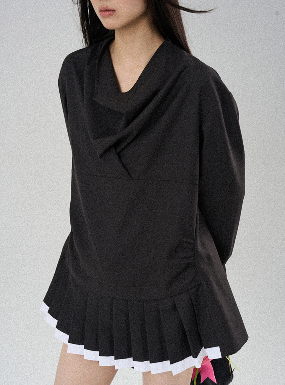 Two-in-One Pleated Shirt