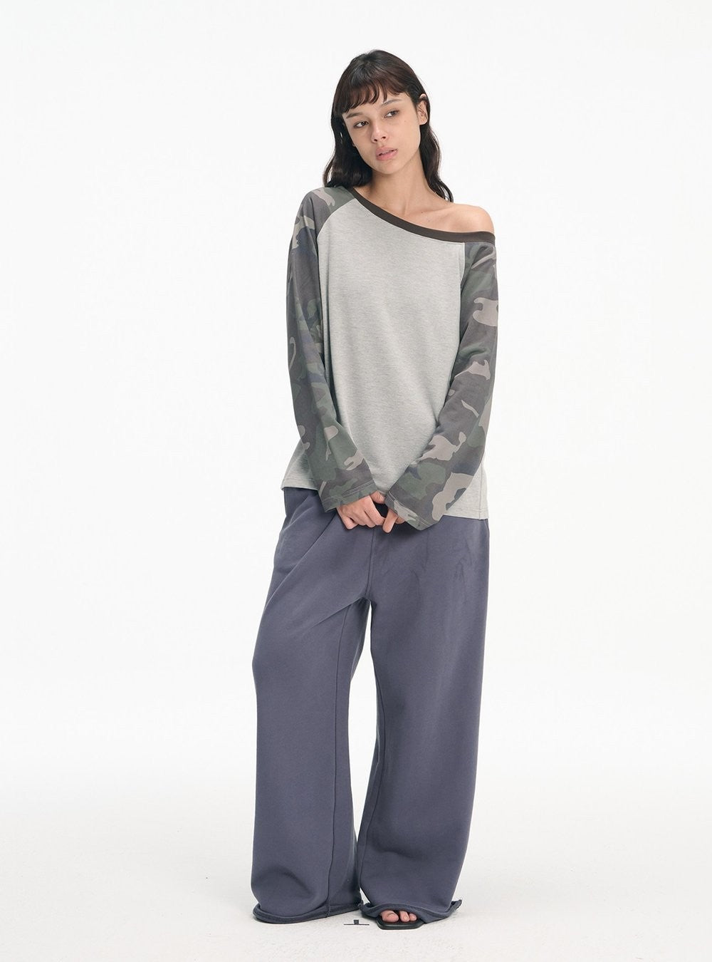 Asymmetric Raglan Top (2color)