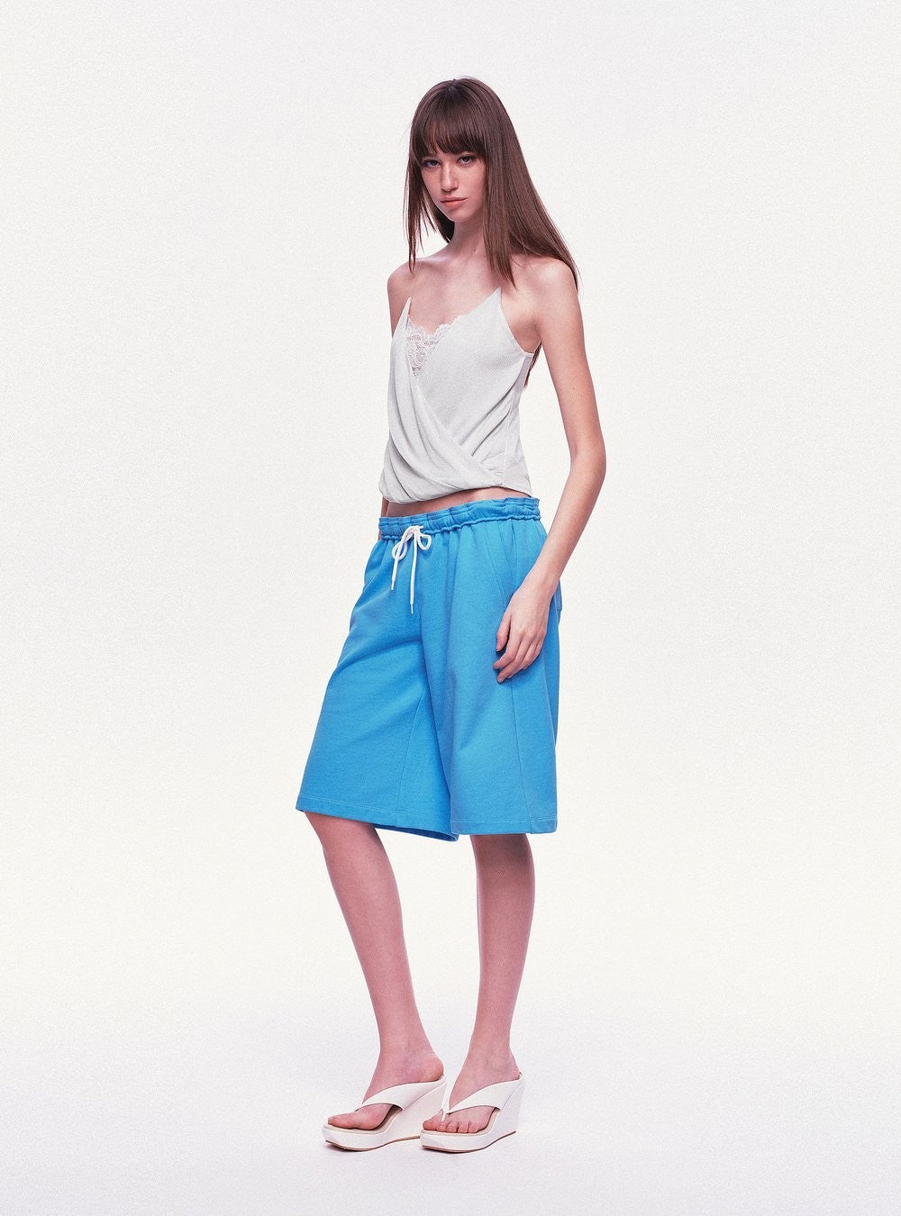 Fishline Lace Accent Sleeveless Top