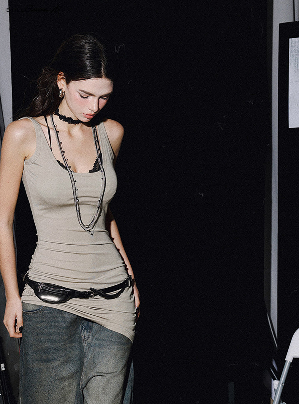 Slim Long Sleeveless Top