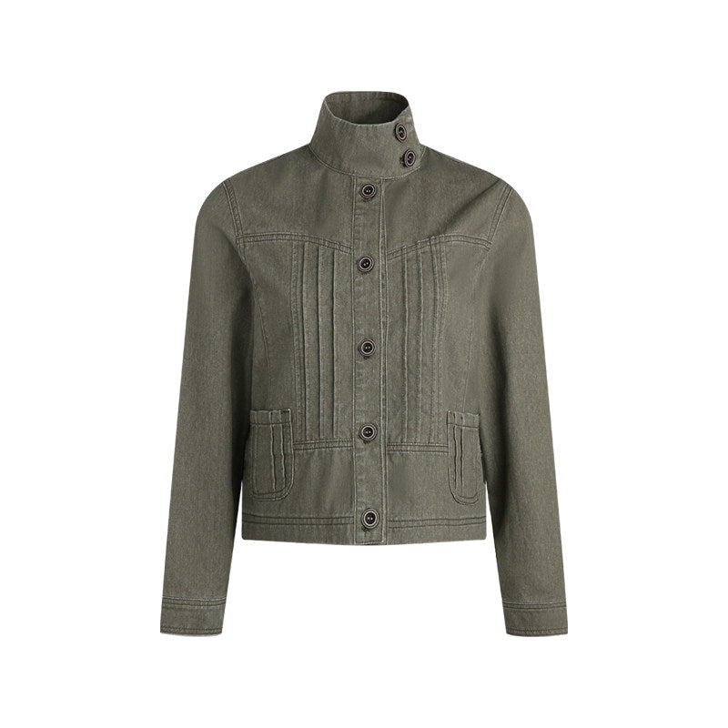 Retro Line Denim Jacket (2color)