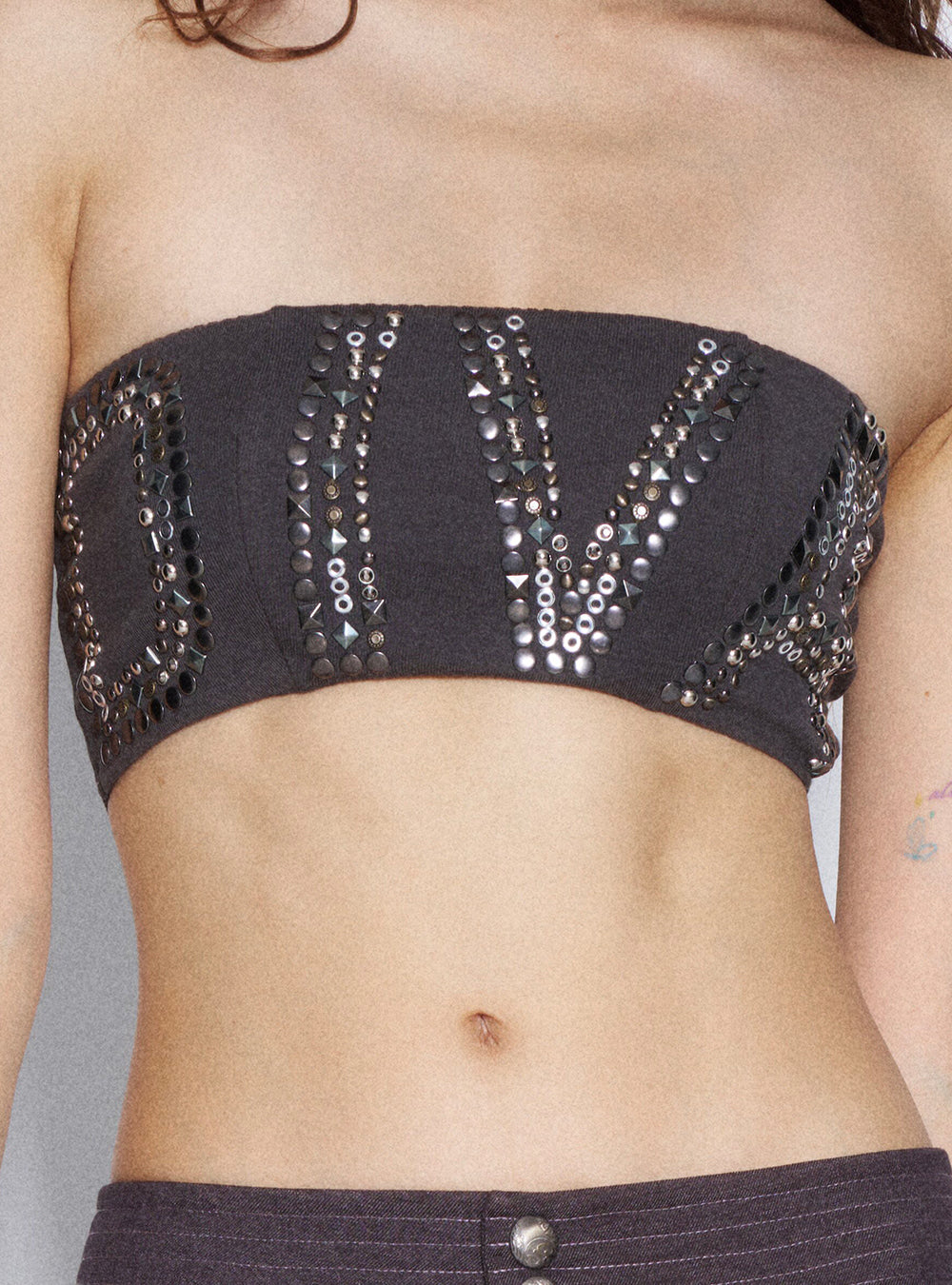 Noir Sheer Drape Halter Two-Piece Set