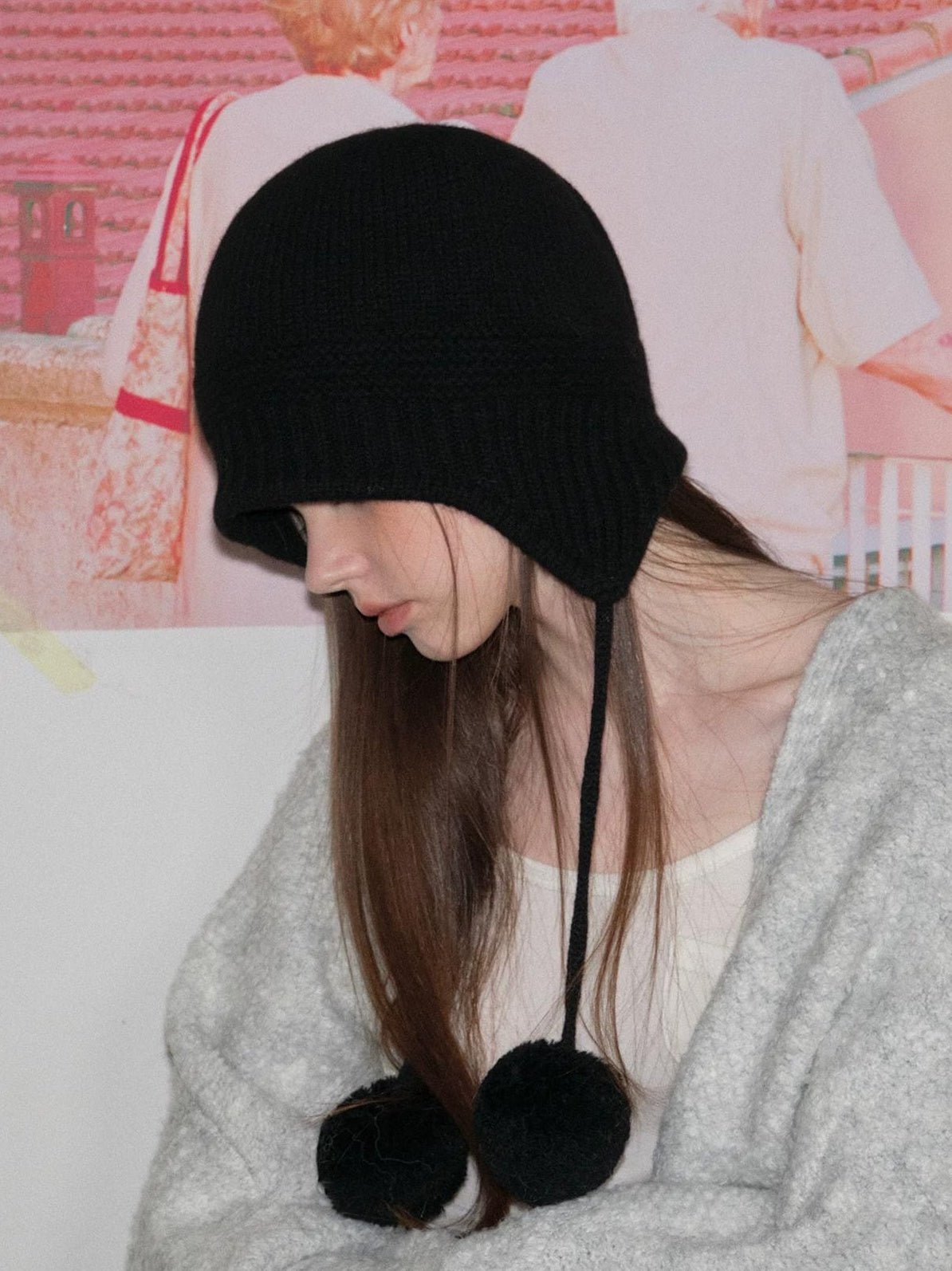 TRIA SELECT | WOOL KNIT BEANIE WITH POM POM【ID:TN00082】