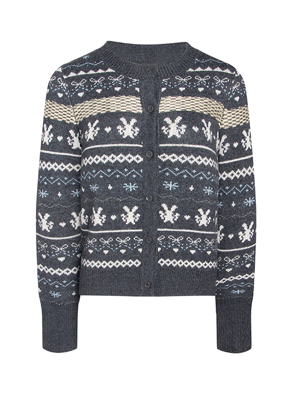 Nordic Bow Knit Cardigan