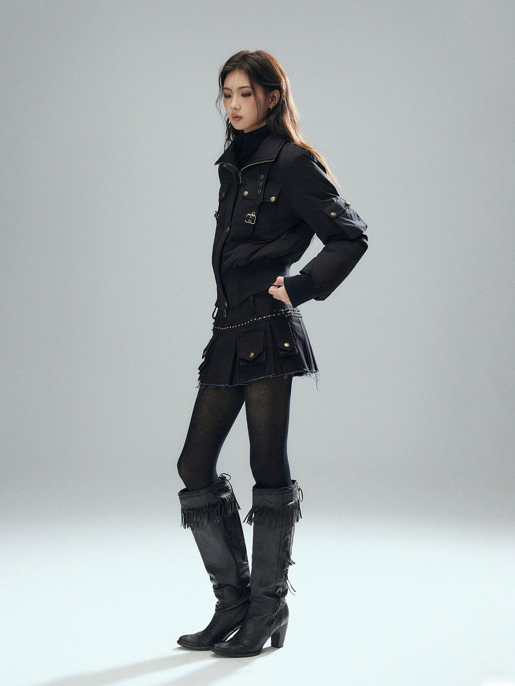 90 Percent White Duck Down Warm Casual Cinched Waist Women Everyday Down Jackets