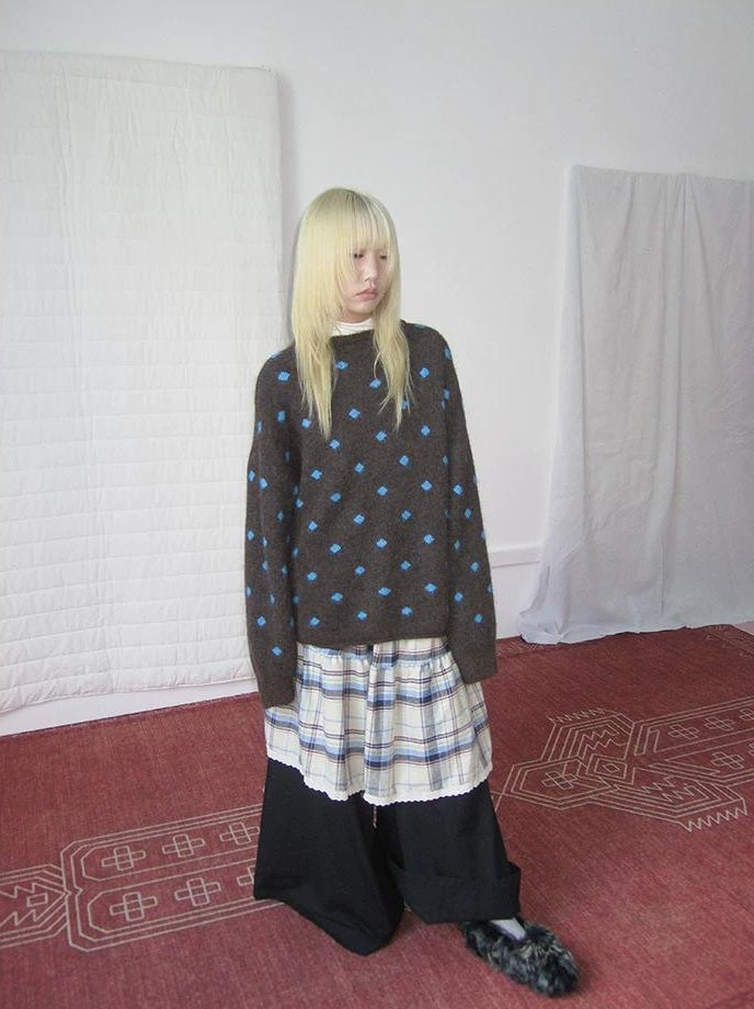 3months |  LOOSE KNITTED SWEATER JACKET【ID:TN00019】