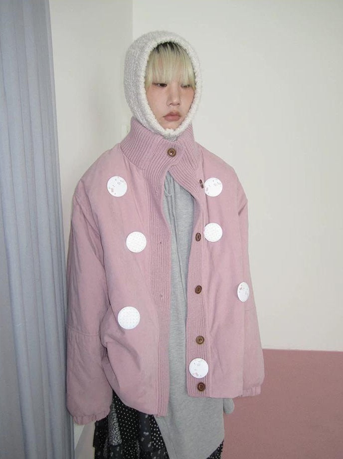 3months | KOREAN KNIT SPLICE CARDIGAN【ID:TN00061】