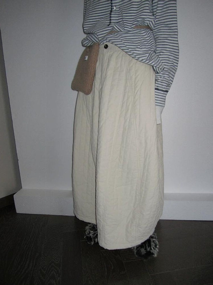 3months |  HIGH WAIST COTTON A-LINE SKIRT【ID:TN00017】