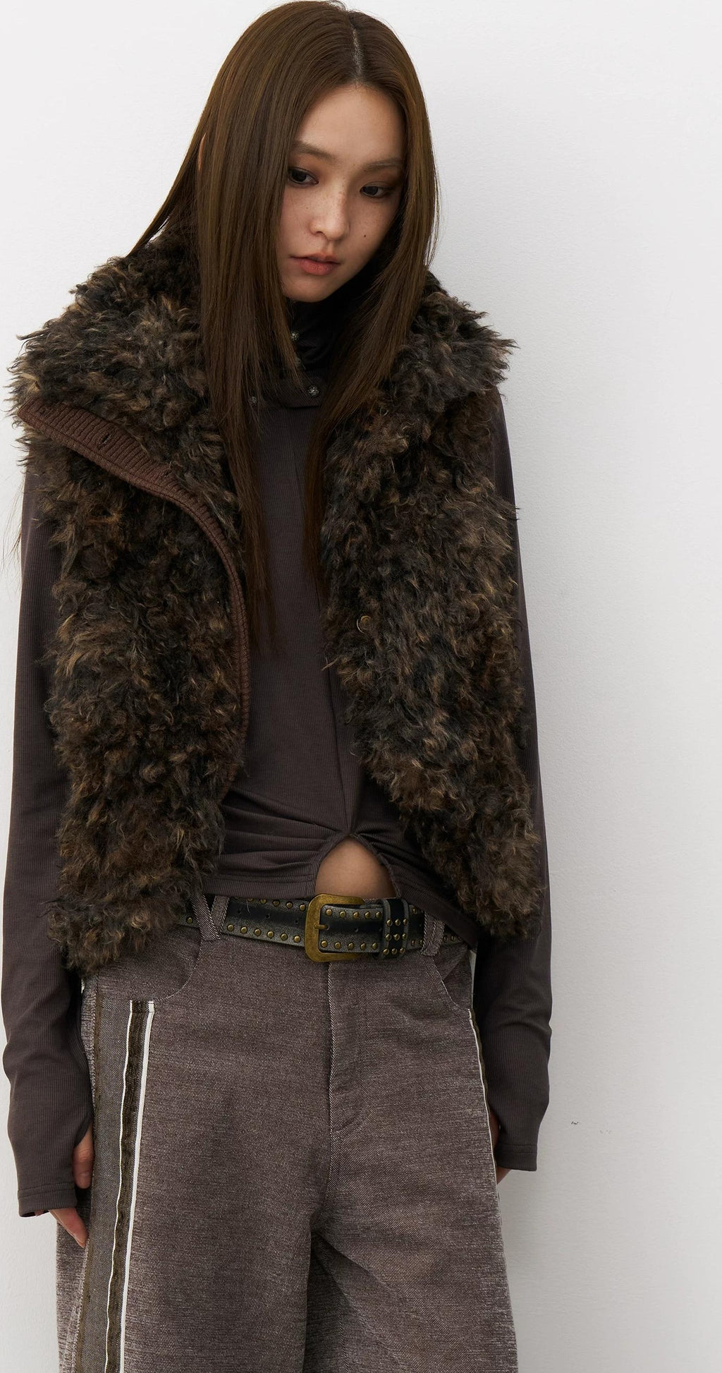 THELIGHT | WARM PLUSH VELVET VEST【ID:TN00102】