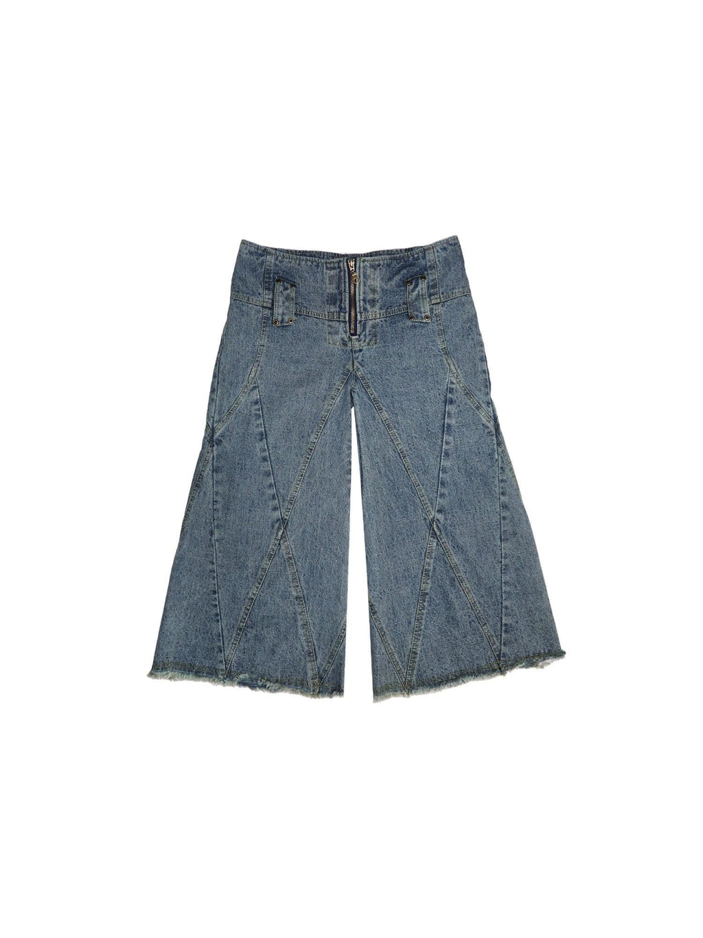 Trendy Low Rise Rigid Denim Fitted Waist Unisex Classic Wide Leg Jeans