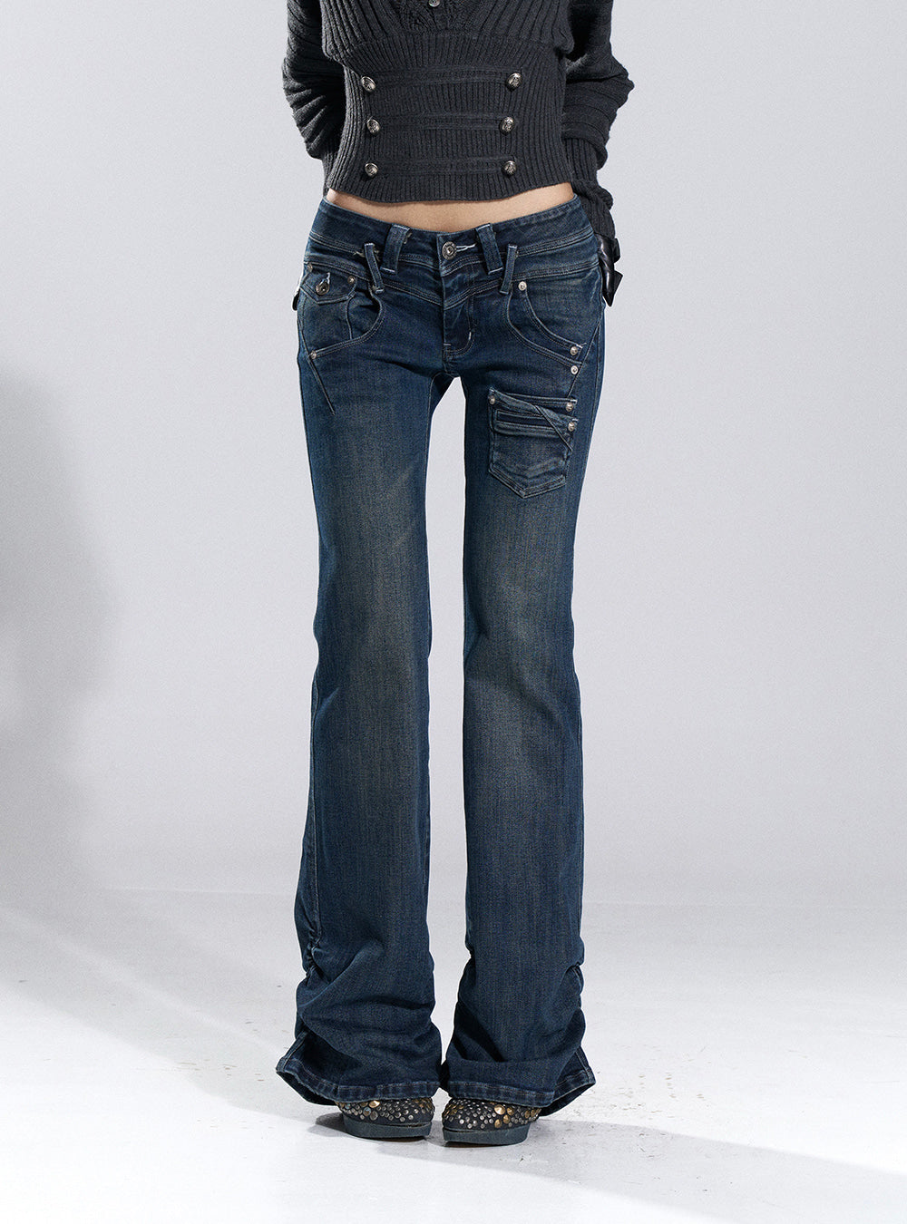 Fade Chain Denim Pants