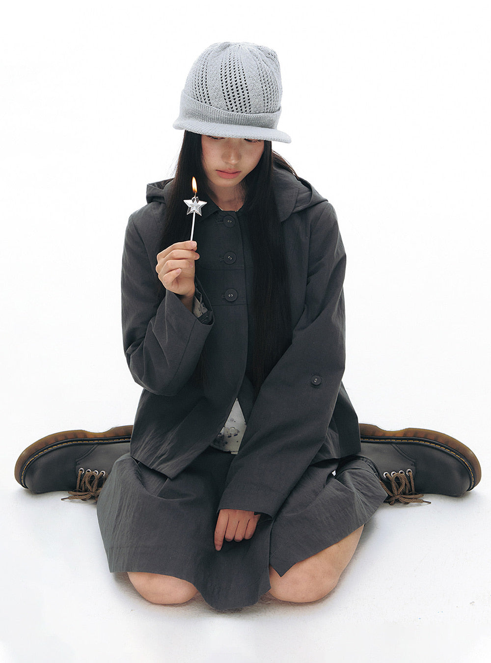 Detachable Hood Panel Jacket