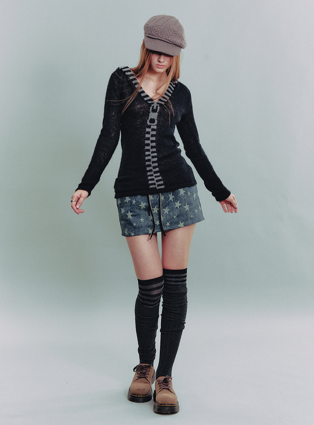 Starry Denim Mini Skirt