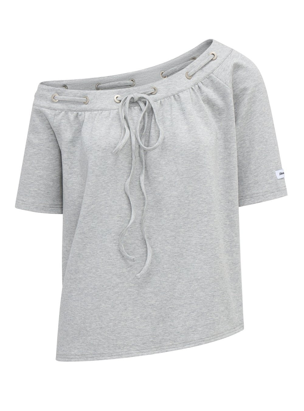 Slant Drawstring Gather Top (2color)