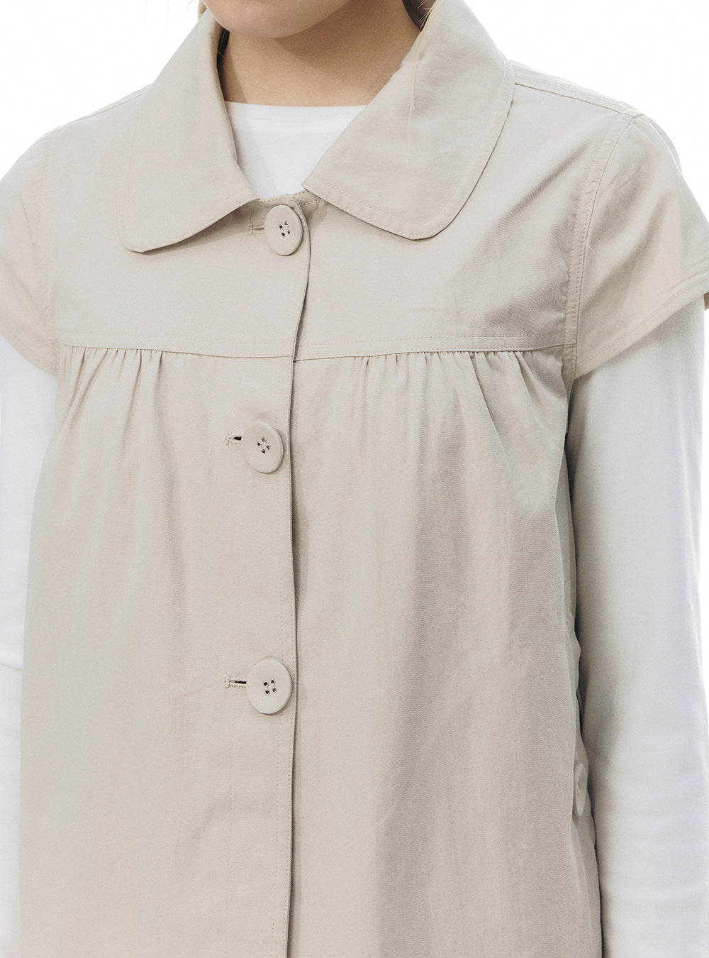 Petal Gather A-Line Shirt (2color)