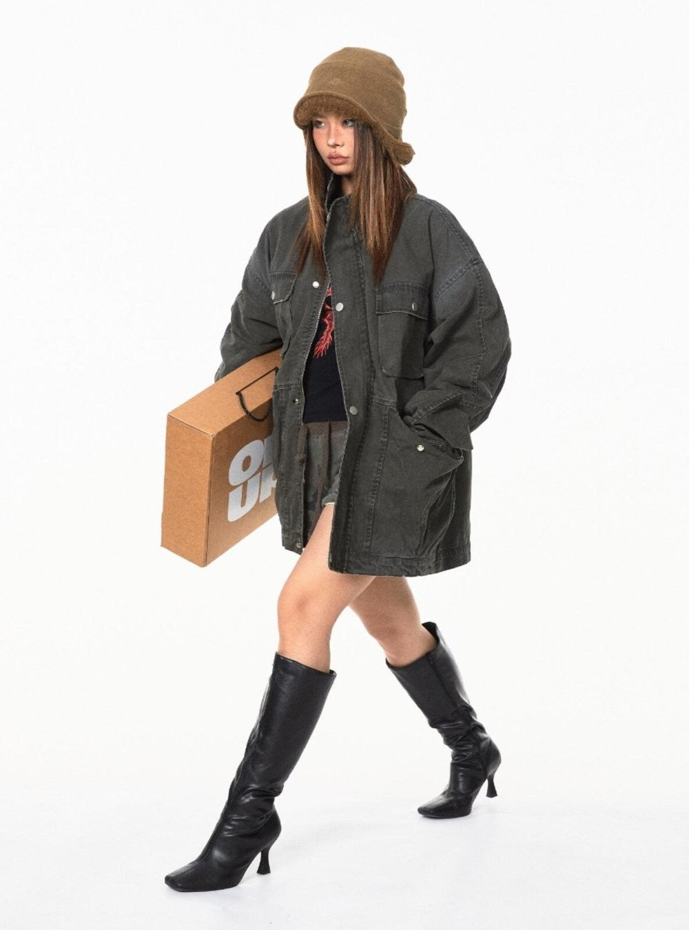Washed Utility Pocket Jacket (2color)