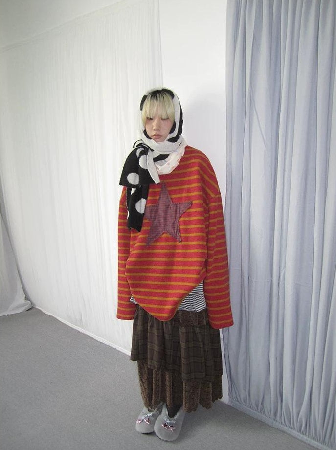 3months |  KOREAN STRIPED KNIT SWEATER【ID:TN00026】