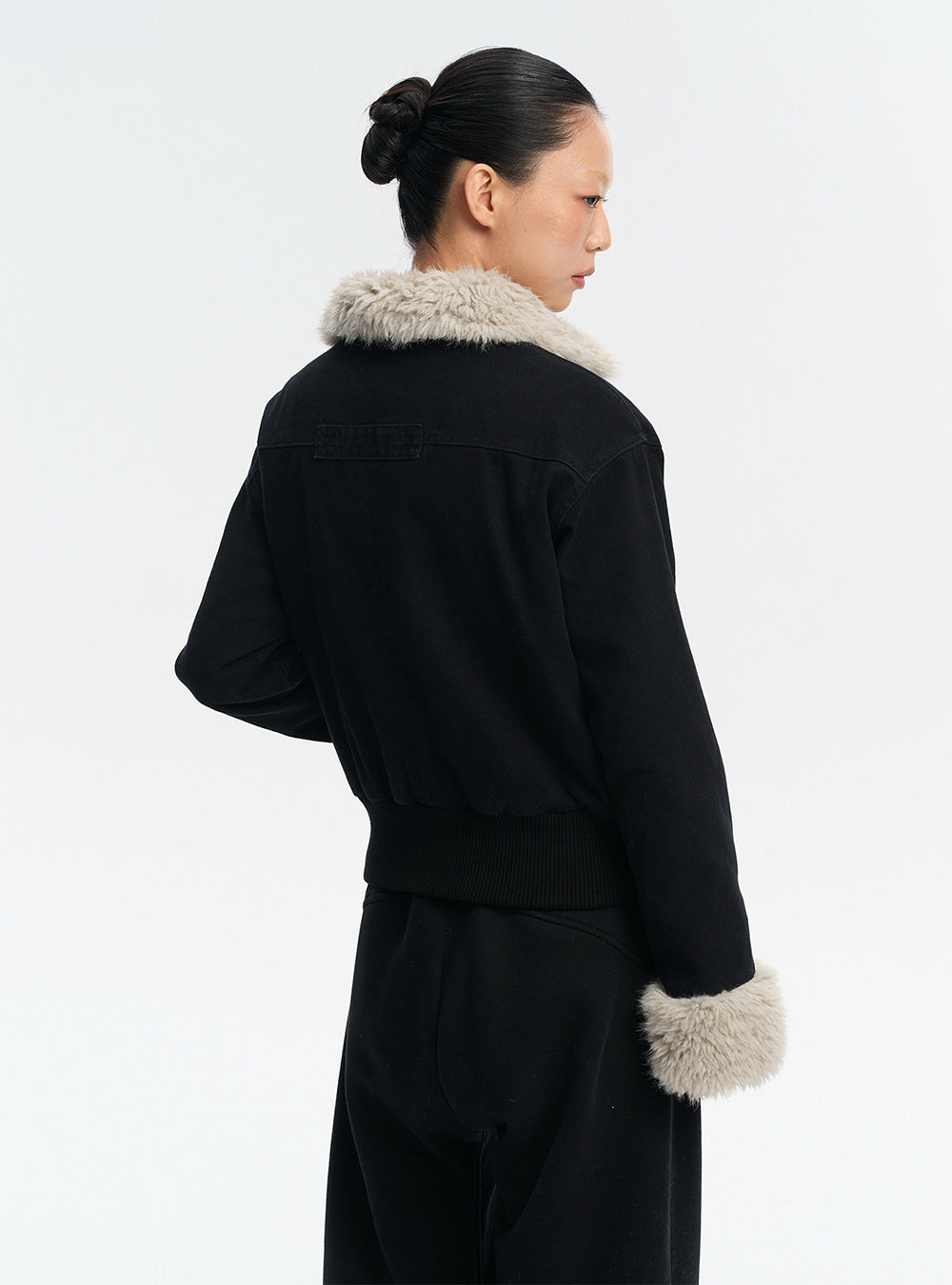 Stand Collar Plush Cotton Jacket