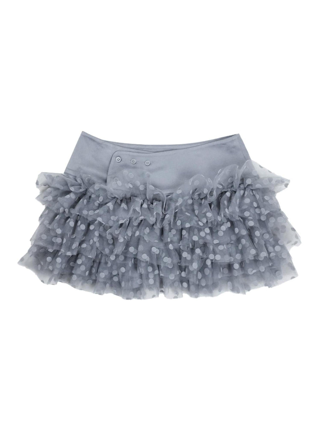 Core Spun Casual Pleated Puff Skirt Mid Waist Girls Mint Gray Mini Skirts