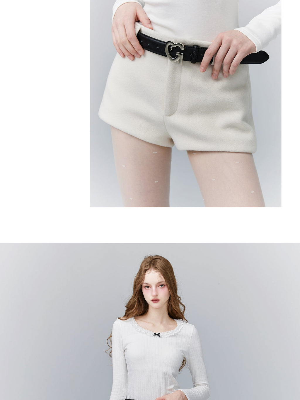 Wool Blend Micro Shorts