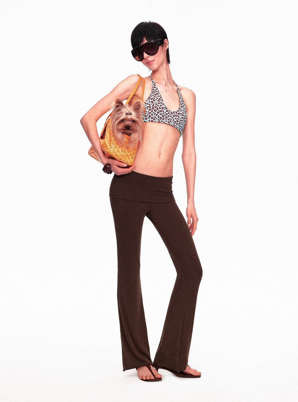 Aqua Leopard Halter Top